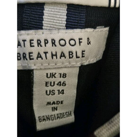 Joules Right As Rain Floral Jacket US14 UK18 Womens Navy Full Zip - Picture 10 of 11